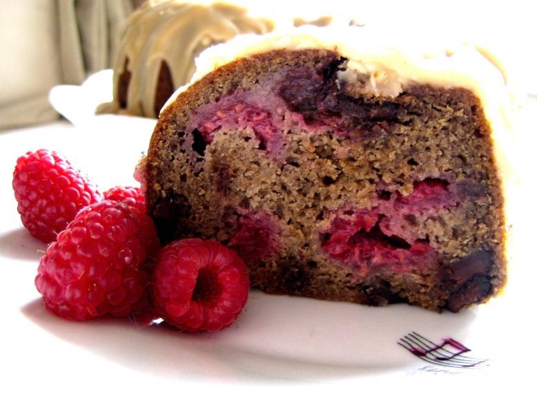 Raspberry Chocolate Chunk Buckwheat Bundt Cake with Maple Icing2